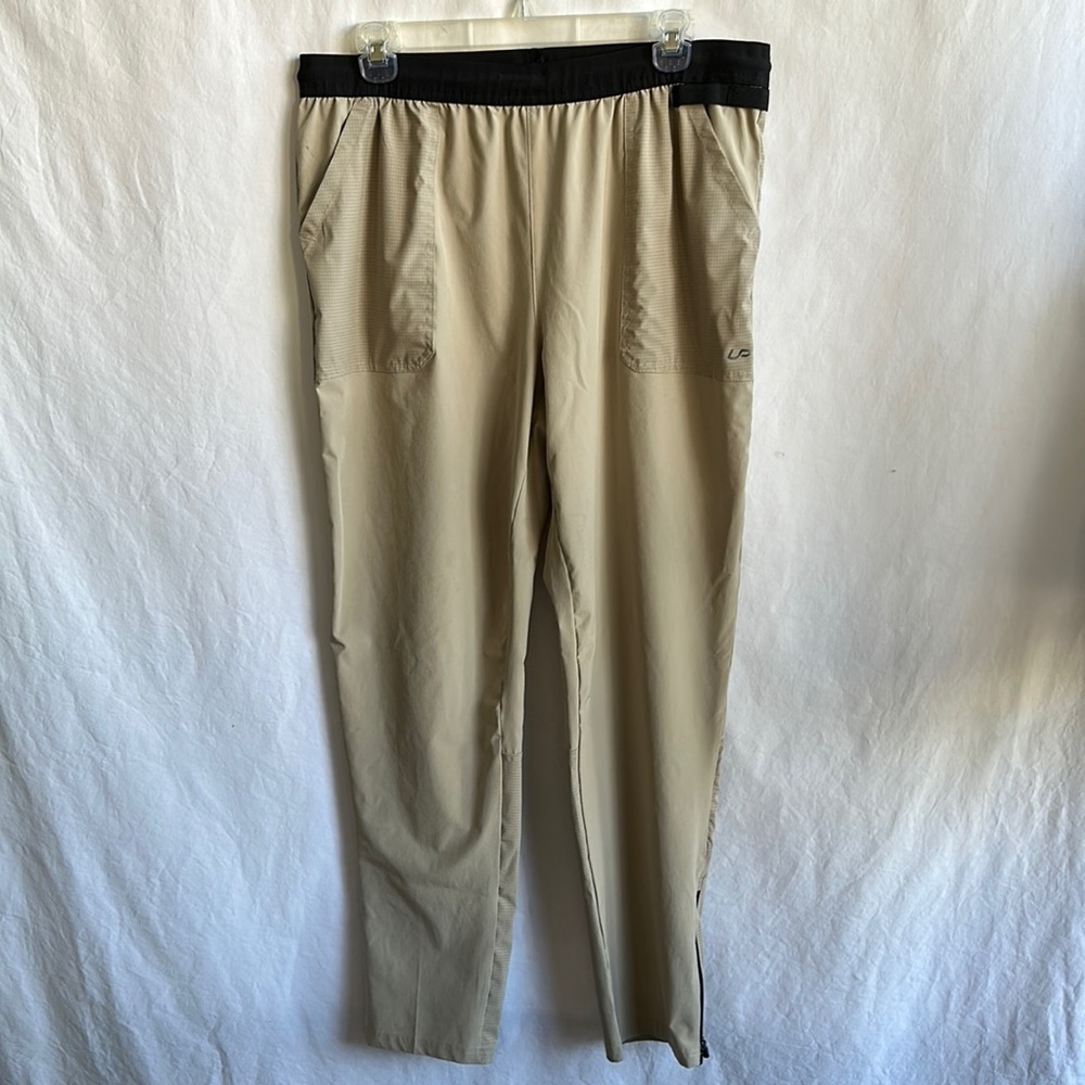 UniPro Qwick-Dry beige and black athletic / hiking pants, size L
